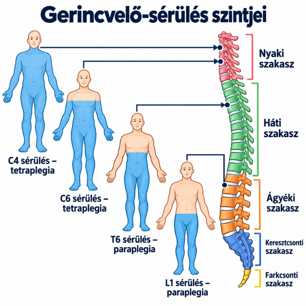 Gerincvelő sérülés szintjei